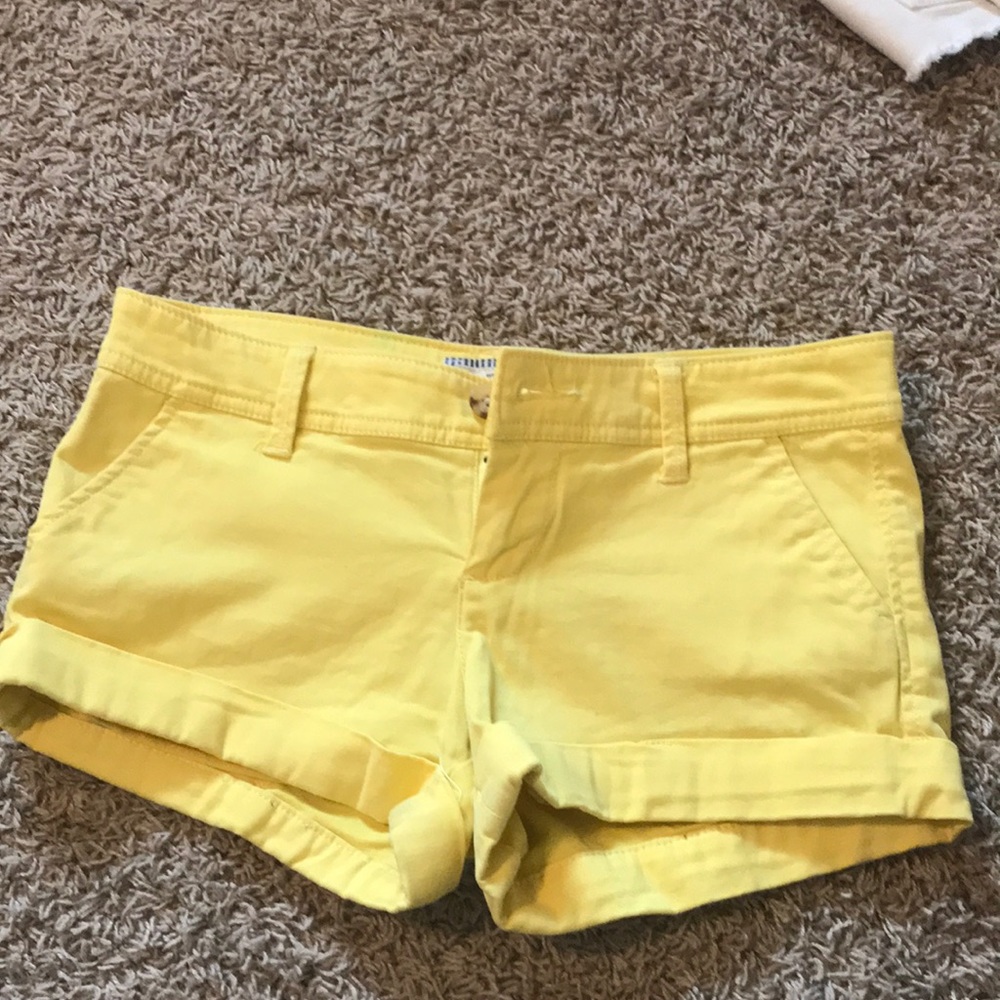 Yellow Abercrombie & Fitch Shorts
